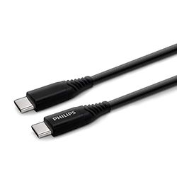 PHILIPS DLC5206C/00 – USB-C till USB-C – 200 cm och flätad – för typ-C laddare – svart