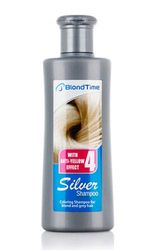 Shampooing anti-jaunissement Blond Time | Shampoing pour cheveux gris, blancs ou blond clair | Effet argenté | Shampooing bleu | 150ML