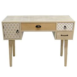 Ingang tafel met 4 laden van natuurlijk hout, 105 x 40 x 78 cm