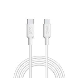 Cool universele USB-kabel, type C naar type-C, 1 m, wit, 3 Amp