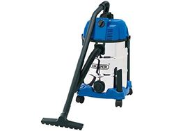 Draper 20523 Wet and Dry 1600W Vacuum Cleaner with 30 Litre Stainless Steel Tank , Blue