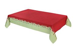 Talking Tables Christmas Xmas Party Decorations Paper Tablecloth Table Cover Botanical Berry Disposable, 180 x 120cm, Red Green