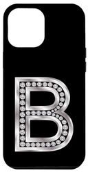 Custodia per iPhone 14 Pro Max Cool B Alphabet Cute Initial Monogram Letter B Graphic