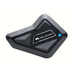 Midland - Motorcycle Intercom ECE2206 New BT Mini Single, Waterproof Helmet Bluetooth Headset, 500m, 8H Battery, Noise Cancellation, Music Share, TFT Compatible, Conference for Up to 4 People