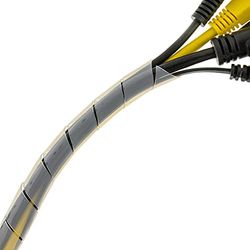 SeKi Spiralband 20–130 mm 20 meter genomskinlig, flexibel kabelslang spiralslangkabelskydd; för buntning av kablar