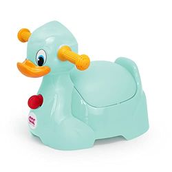 OKBABY Quack Barnkruka med ergonomisk säte, anka-formad – ljusblå