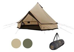 Grand Canyon Indiana 10 - Tente Ronde pour 10 Personnes | Tente familiale, Tente de Groupe, Tente pyramidale, tipi | Désert de Mojave (Beige)