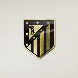 Licensed Décor Officiellt licensierad Atlético de Madrid Plack (39,6 x 50 cm) Borstat Guld Aluminium Komposit 3mm