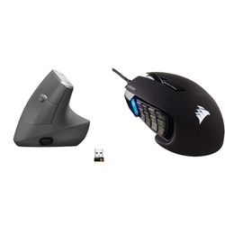 Logitech MX Vertical ergonomische & Corsair Scimitar ELITE RGB Optical MOBA/MMO