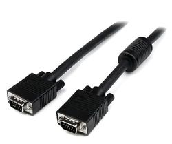 Watio Wave Cable VGA - cable de 10 m con conectores M/M, incluye ferrita para reducción de interferencias, ideal para conexiones de video.