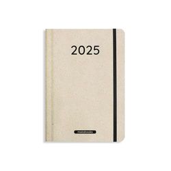 matabooks – Calendario A5 sostenibile/agenda annuale/organizzatore/agenda in carta erbosa – Samaya 2025 Colore: Nature M (DE/EN)