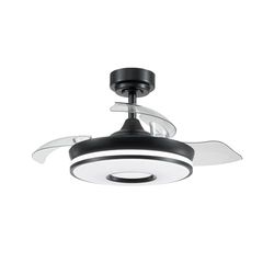 Levitantes Black Ceiling Fan 3 Blades, 48W 4800lm, Adjustable Temperature, Control, Memory