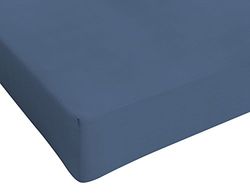 Italian Bed Linen Sàbana con angulos de 25cm MAX Color, Avio, Individual