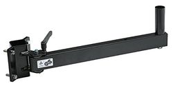 K&M 24150 Supporto da parete per amplificatori, in acciaio, nero - regolabile in3 posizioni - rotazione di 240°
