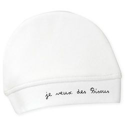 Trois Kilos Sept - Gorro especial para nacimiento/lactancia, blanco, Talla:0 meses