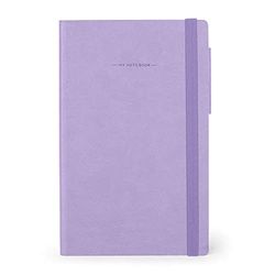 Legami - Taccuino a puntini, Medium, 192 Pagine, Copertina in morbido PU, in Carta certificata FSC®, Carta bianca 100 g/m², Doppio segnalibro, Elastico di chiusura, 13x21 cm, Colore Lavender