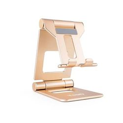 Tafelhouder – verstelbare houder voor smartphone en tablet tot 10 inch, robuuste structuur, aanpasbare kijkhoek.