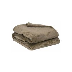 Poyet Motte Coperta in Pile di Poliestere, 130 x 170 cm, Colore: Tortora
