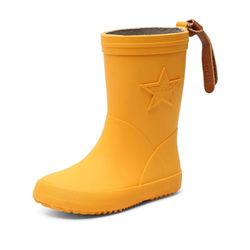 Bisgaard Rain Boot Star, botas de chuva unissexo para crianças, Amarelo 80, 35 EU Estrecho