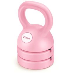 Cisleb Kettlebell regolabile Set di pesi 3 in 1 (2,3 kg, 3,6 kg, 5,4 kg) per allenamento completo della forza e perdita di peso, ideale per principianti e donne