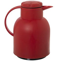 Thermoskan van polypropyleen en glas, 1 l, rood, 23 x 20 x 15 cm