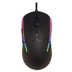SPYCO - Mouse Gaming Ergonomico, Sensore Pixart 3360 12.000 DPI, Polling Rate 1000Hz, 6 Pulsanti Programmabili, RGB Dinamico, Compatibile con Tastiera Gaming 60% SFX, Nero, Plastica