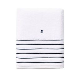 Scalpers White Striped Bath Towel 90x150 cm 100% Cotton 470GSM Home