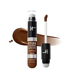 IT Cosmetics, Bye Bye Dark Spots Concealer + Serum, Medium Coverage, Made with Niacinamide, Hyaluronic Acid & Caffeine, Shade: 61 Deep Neutral, 6.7 ml