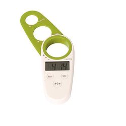 Dexam Duo Digital Kitchen Timer and Spaghetti Measure, White/Green, 12x5x1.75 cm