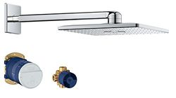 GROHE 26504000 soffione doccia 310 Smart Active 2-spray Cube Head set, Starlight Chrome