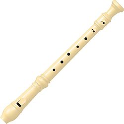 Maped 040702 kunststof fluit, greepgat "Barok", wit