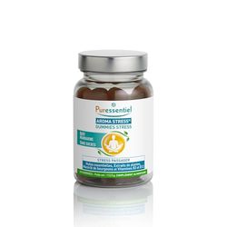 Puressentiel - Aroma Stress - Gummies Stress aux huiles essentielles bio - Extraits de Ginseng et Rhodiole Vitamines B3 et B12 - Favorise la concentration et aide à lutter contre l'anxiété - 45 Gommes