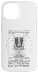 Cestino da golf Vitruvian Disc Funny Leonardo Da Vinci Vintage Custodia per iPhone 14
