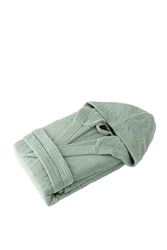 Albornoz con Capucha Bolsa R.A. Verde Agua Talla M