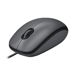 Logitech M100 Mouse 3 pulsanti Tracciamento ottico 1000 DPI, ambidestro, compatibile con PC, Mac, laptop - nero