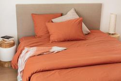 Cap Ferret Washed Cotton Duvet Cover, 200 cm x 200 cm Size, Ginger