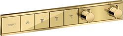 hansgrohe RainSelect Termostatico ad incasso per 4 utenze, oro lucido, 15382990