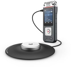Philips VoiceTracer DVT8115 registratore vocale, Microfono a 360° per riunioni con qualità eccellente, AI Sembly per il riconoscimento vocale, creazione automatica dei riassunti delle riunioni