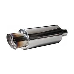 Sumex Terminal de escape em aço inoxidável, 464 mm, 58 mm com silenciador