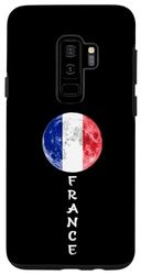 Coque pour Galaxy S9+ Drapeau France Lune Fierté Drapeau Français Racines France Souvenir