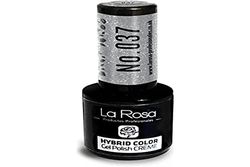 LA ROSA UV LED Smalto Gel Hybrid Color CREMA - A Lunga Durata e Molto Facile da Applicare, Perfetto per la Nail Art - Fai da Te a Casa o in Salone - 9 ml (Argento)