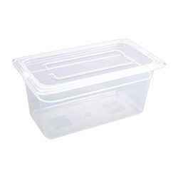 4x Vogue 1/3 Gastronorm Container met Deksel 150mm Dozen Voedselopslag Restaurant