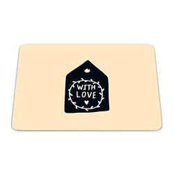 Bonamaison, Tappetino per mouse rettangolare, con stampa digitale, antiscivolo, per ufficio e casa, dimensioni: 22 x 18 cm