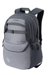 Nitro Future Hero Sac à dos d'écolier avec organiseur et compartiment pour ordinateur portable 17", graphite, 35 l, Décontracté