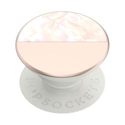 PopSockets PopGrip - Soporte y Agarre para Teléfonos Móviles y Tablets con un PopTop Intercambiable - Glam Inlay Acetate Aquamarine Rose Gold