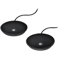 Logitech Group, Micrófonos de Expansión para Sistema de Webcam Videoconferencia, Indicadores Luminosos, Micrófono Mono, Banda Ancha, Supresión de Ruido, Silenciamiento de Micrófono, Portátil/PC/Mac