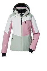 Killtec Giacca da sci da donna, con cappuccio rimovibile, paraneve e ventilazione avambraccio, KSW 39 WMN SKI JCKT, colore salvia chiaro, 40, 43420-000