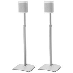 Sanus WSSA2-W2 - Soporte de Altavoz inalámbrico de Altura Ajustable en par para SONOS One Play: 1 y Play: 3, Color Blanco