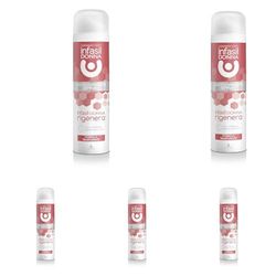Infasil Deodorante Spray Donna Rigenera per Pelli Sensibili, Anti Macchia, Allevia Secchezza e Rossore, 150 ml (Confezione da 5)