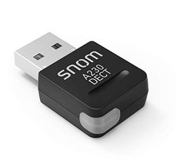 Snom A230 dongle USB DECT est connecté Via Le Port USB existant de téléphone de Bureau et est Maintenant sur Une Station de Base DECT, Aucune Configuration nécessaire, 00004386 Noir